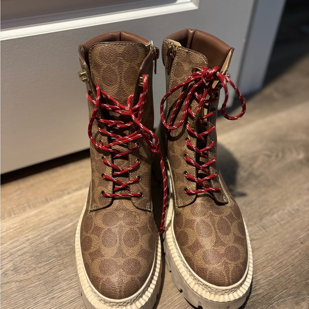 Coach Tan Leather Boots